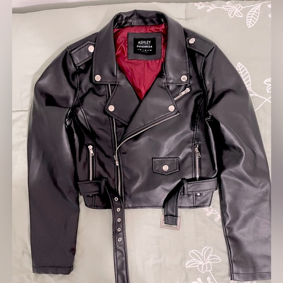 Ashley Outerwear Jackets & Blazers - Ashley’s Outerwear- Short Black Leather Jacket.